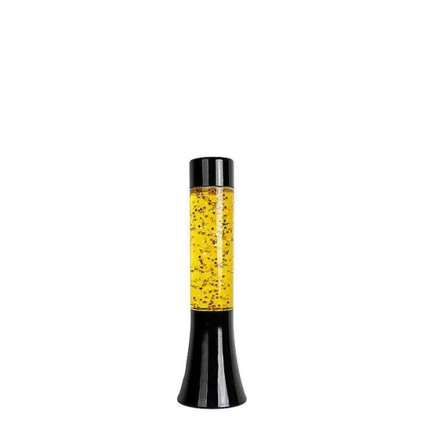 FISURA Luminaires^Mini Lava Lampe H.31 Cm - Paillettes Dor Es Base Noire