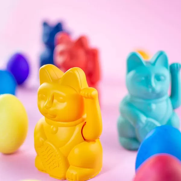 DONKEY PRODUCTS Vases / Petits Objects Déco^Mini Lucky Cat - Jaune