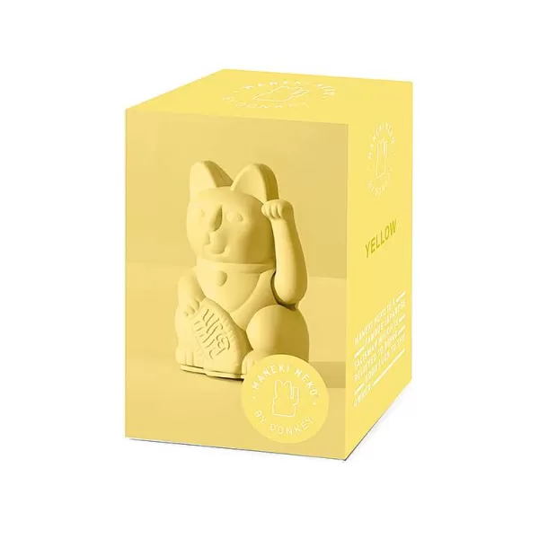 DONKEY PRODUCTS Vases / Petits Objects Déco^Mini Lucky Cat - Jaune Pastel