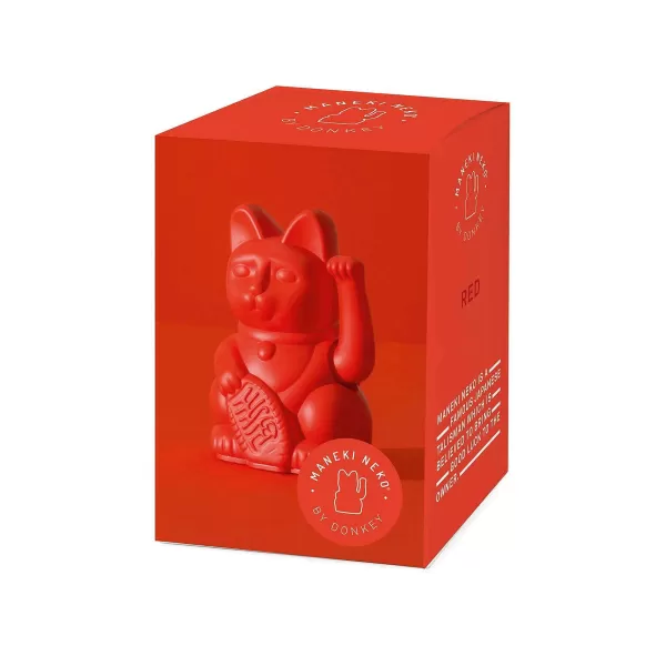 DONKEY PRODUCTS Vases / Petits Objects Déco^Mini Lucky Cat - Rouge