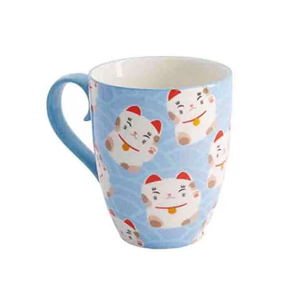 CNB TOKYO DESIGN Mugs & Tasses^Mug Kawaii - Motif Lucky Cat Blue