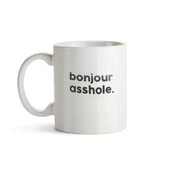 FÉLICIE AUSSI Mugs & Tasses^Mug Message - Bonjour Asshole
