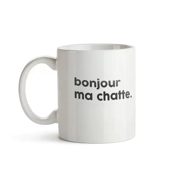 FÉLICIE AUSSI Mugs & Tasses^Mug Message - Bonjour Ma Chatte