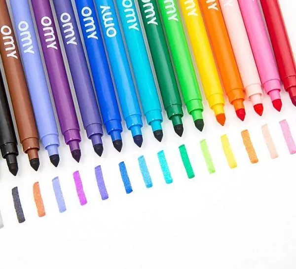 OMY Jouets / Coloriages^ Bo Te 16 Feutres Ultra-Lavables