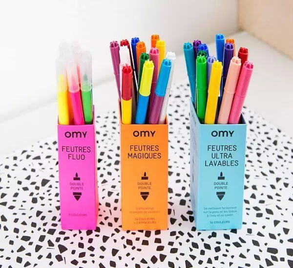 OMY Jouets / Coloriages^ Bo Te De 9 Feutres Fluo