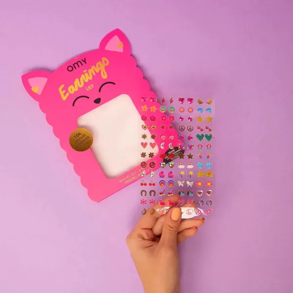 OMY Jeux & Fun^ Boucles D'Oreilles Autocollantes - Lily