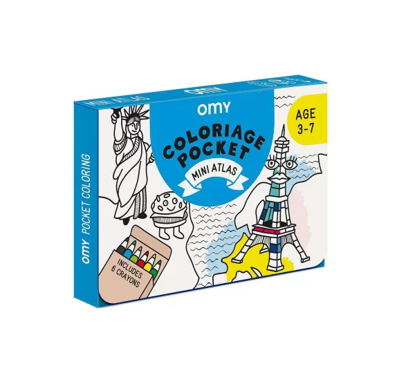 OMY Jouets / Coloriages^ Coloriage Pocket - Mini Atlas