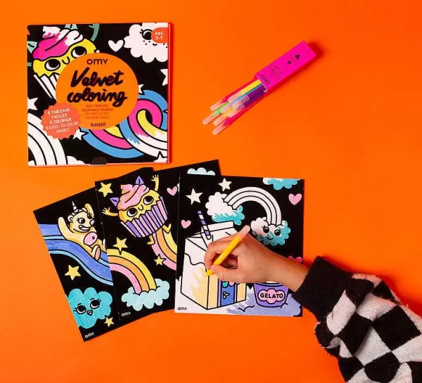 OMY Jeux & Fun^ Coloriage Velours - Plusieurs Mod Les