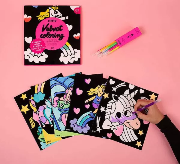 OMY Jeux & Fun^ Coloriage Velours - Plusieurs Mod Les