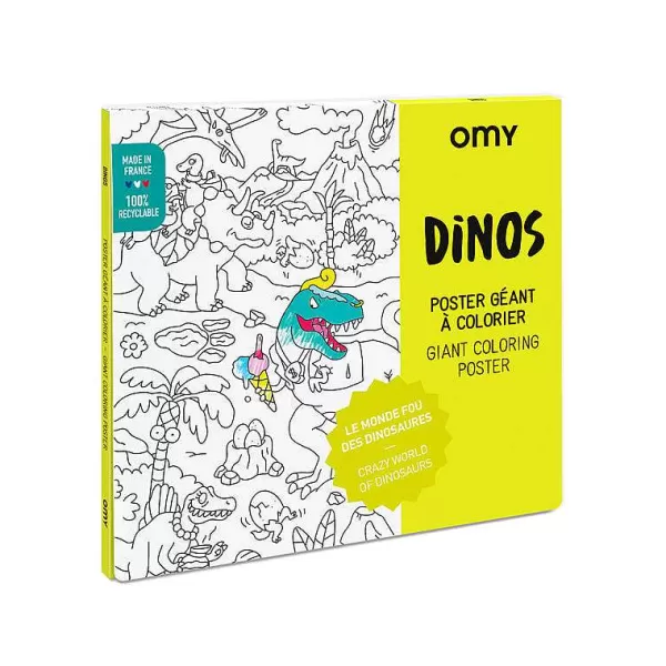 OMY Jeux & Fun^ Poster G Ant Colorier - Dinosaures