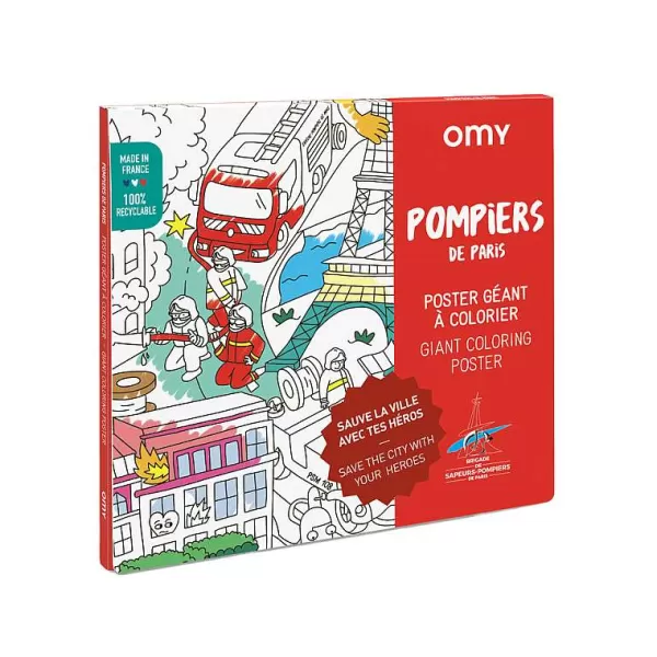 OMY Jeux & Fun^ Poster G Ant Colorier - Pompiers De Paris