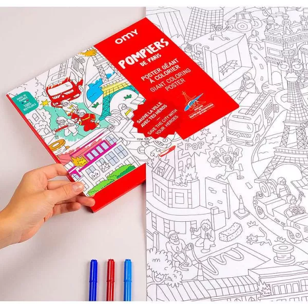 OMY Jeux & Fun^ Poster G Ant Colorier - Pompiers De Paris
