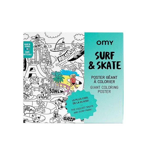OMY Jeux & Fun^ Poster G Ant Colorier - Surf & Skate