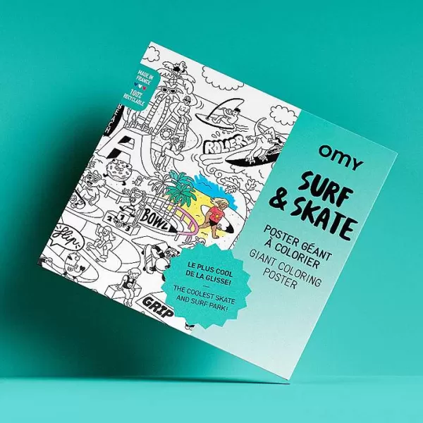 OMY Jeux & Fun^ Poster G Ant Colorier - Surf & Skate