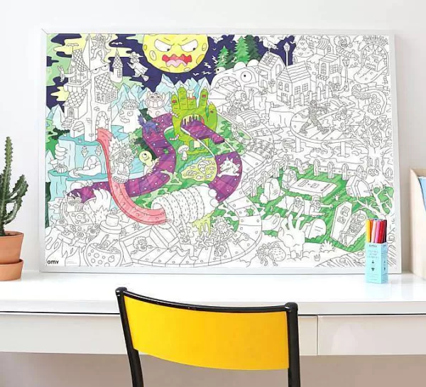 OMY Jeux & Fun^ Poster G Ant Colorier - Zombie
