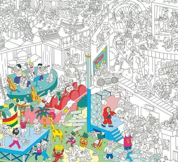OMY Jeux & Fun^ Poster G Ant Colorier- Music