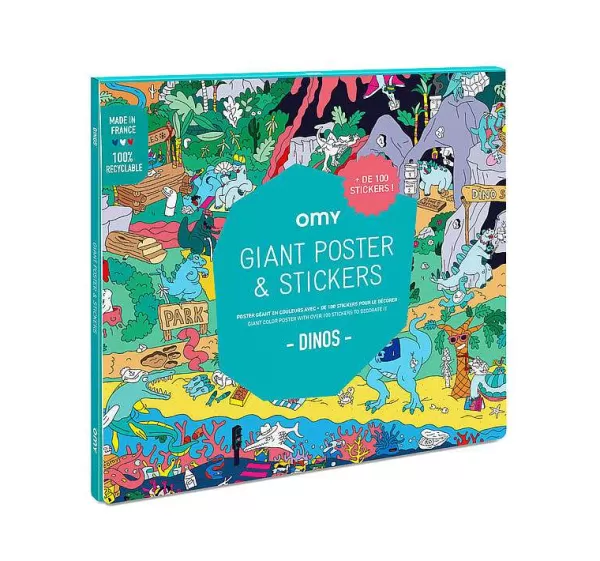 OMY Jeux & Fun^ Poster Sticker - Dinos