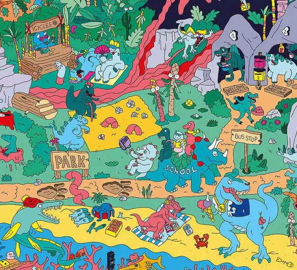 OMY Jeux & Fun^ Poster Sticker - Dinos