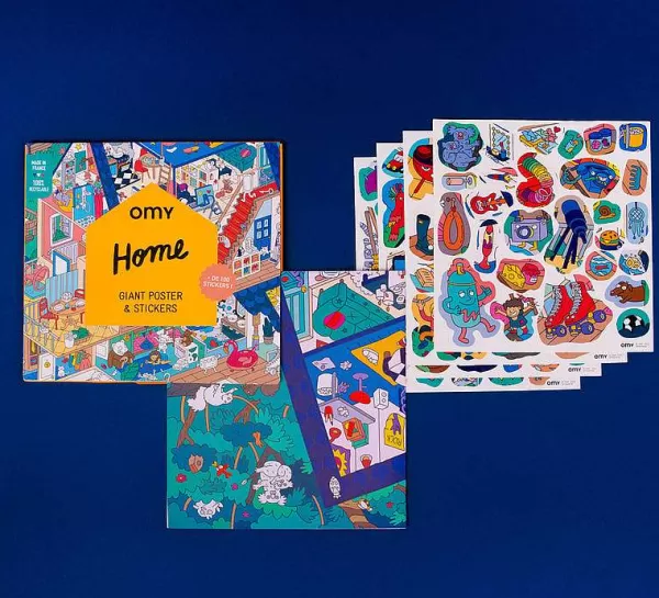 OMY Jeux & Fun^ Poster Sticker - Home