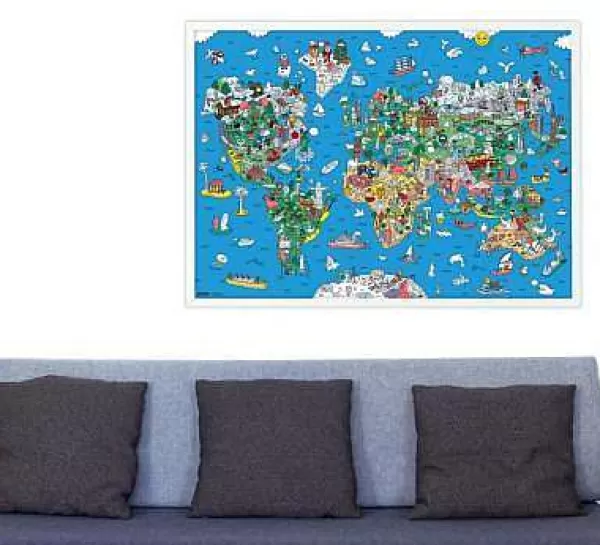 OMY Jeux & Fun^ Poster Stickers - Atlas