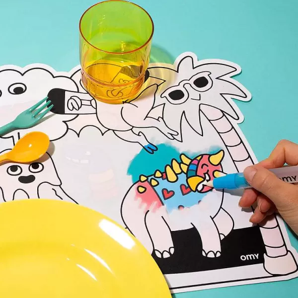 OMY Jouets / Coloriages^ Set De Table Magic Water - Dino
