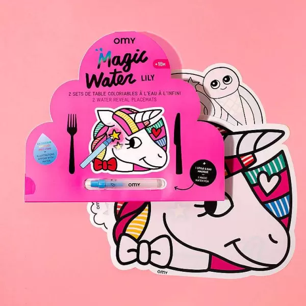 OMY Jouets / Coloriages^ Set De Table Magic Water - Lily Licorne