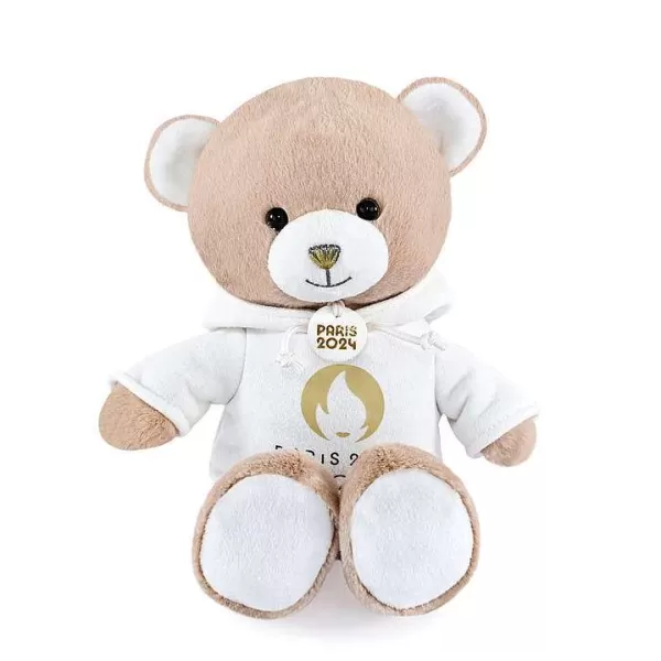 Doudou & Compagnie Peluches & Figurines^Ours En Peluche Sweat Jeux Olympiques 2024 H.25 Cm