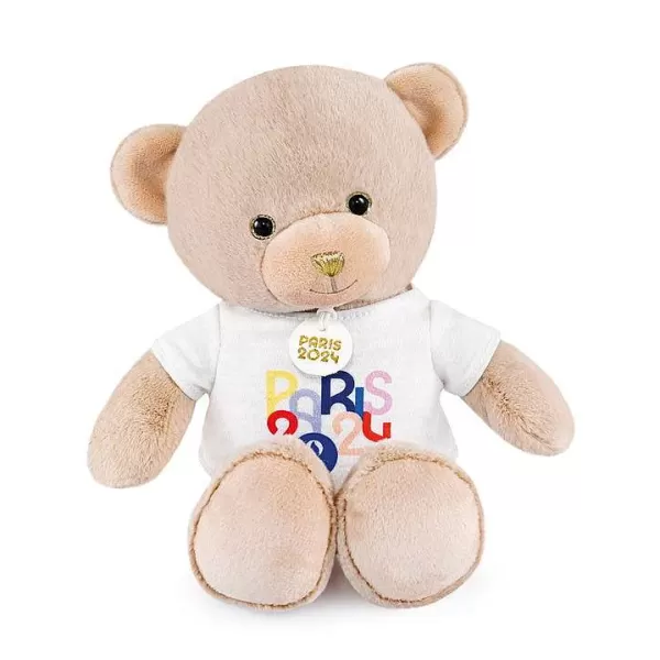 Doudou & Compagnie Peluches & Figurines^Ours En Peluche T-Shirt Paris 2024 H.25 Cm