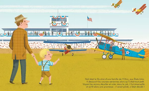 ELCY Livres Enfants^Petit & Grand Livre - Neil Armstrong