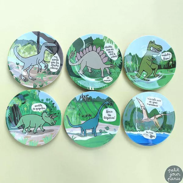 PETIT JOUR Vaisselle Enfant^ Assiette Dessert - Tric Ratops