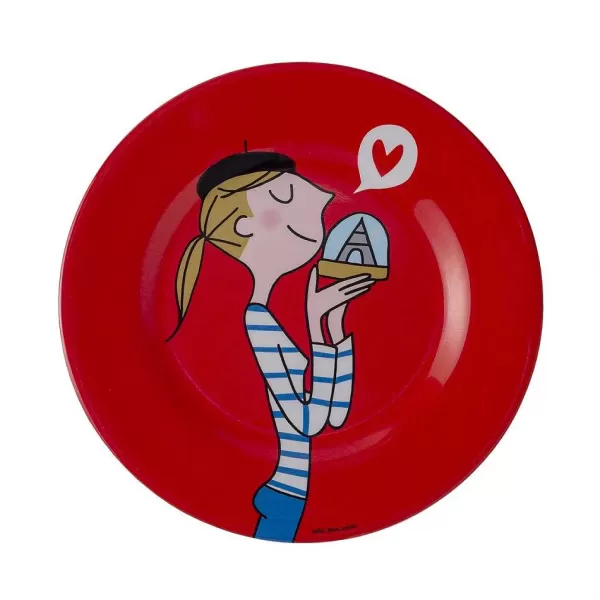 PETIT JOUR Assiettes & Plats^ Assiette Dessert Parisienne - Rouge