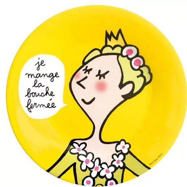 PETIT JOUR Vaisselle Enfant^ Assiette Dessert Princesse - Bouche Ferm E