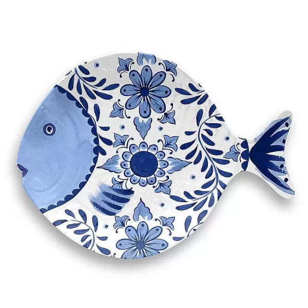 SERAFINO ZANI Assiettes & Plats^Plat Poisson M Lamine - Santorini