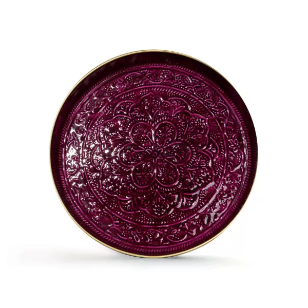 RYON DISTRIBUTION Plateaux Berbères^Plateau Berb Re 45 Cm - Burgundy