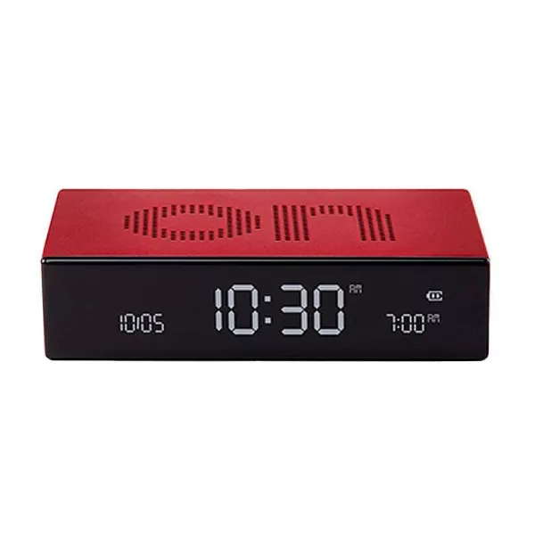 LEXON Audio / Réveils / Photo^R Veil Flip Premium - Rouge