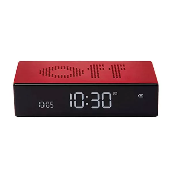 LEXON Audio / Réveils / Photo^R Veil Flip Premium - Rouge