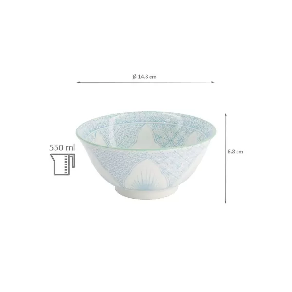 CNB TOKYO DESIGN Saladiers, Bols & Coupelles^Set 2 Bols Lily Flower - Rouge & Bleu 14.8 Cm