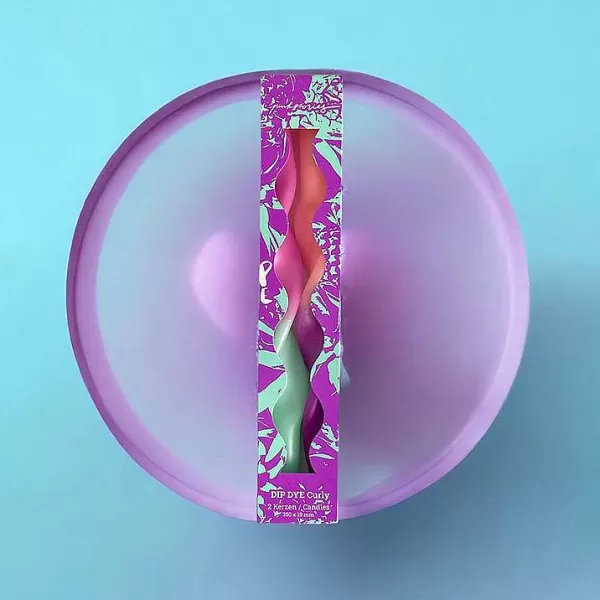 PINK STORIES Vases / Petits Objects Déco^Set De 2 Bougies Torsad Es Miami - Violet