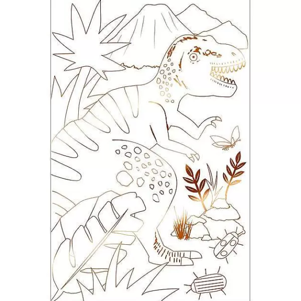 MERI MERI Jouets / Coloriages^Set De 2 Posters Colorier - Dinosaures