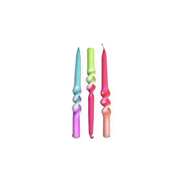 PINK STORIES Vases / Petits Objects Déco^Set De 3 Bougies Dip Dye Swirl - Yummi Dragonfruit