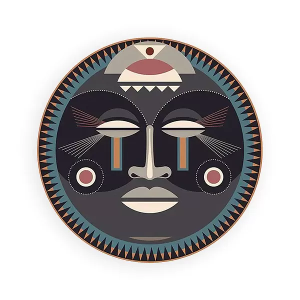 PODEVACHE Sets De Table^Set De Table 38 Cm - Masque Africain "Red"
