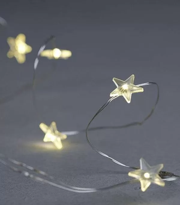 SIRIUS Luminaires^ Guirlande Lumineuse 40 Leds Star Fil Argent