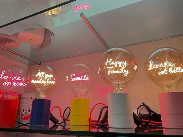 ELEMENTS LIGHTING Ampoules Message^Socle Pop Pour Ampoule Message Jaune - H 10 Cm