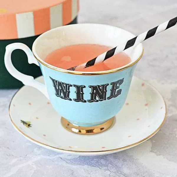 YVONNE ELLEN Mugs & Tasses^Tasse A The & Soucoupe Vintage - Wine