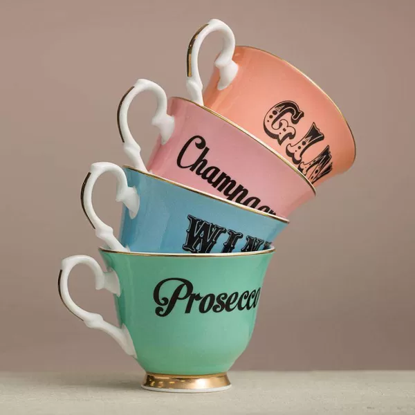 YVONNE ELLEN Mugs & Tasses^Tasse A The & Soucoupe Vintage - Wine