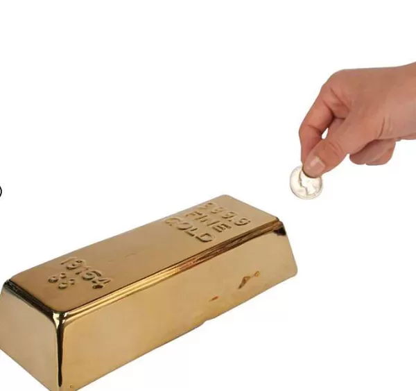 KIKKERLAND Jeux & Fun^Tirelire Lingot D'Or