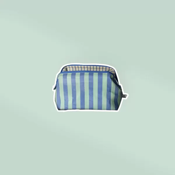 EJA Pochettes / Trousses^Trousse De Toilette - Rayures Vertes & Bleues