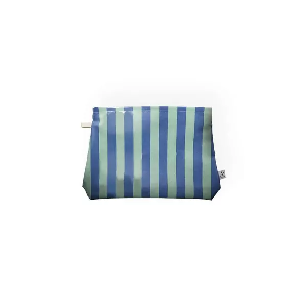 EJA Pochettes / Trousses^Trousse De Toilette Plate - Rayures Bleues