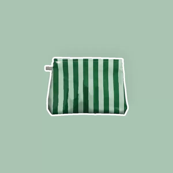 EJA Pochettes / Trousses^Trousse De Toilette Plate - Rayures Vertes