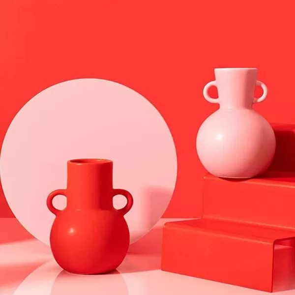 Sass & belle Vases / Petits Objects Déco^Vase Amphora - Rouge H 14 Cm